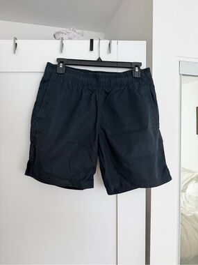bp Black Flat-Front Men's Shorts